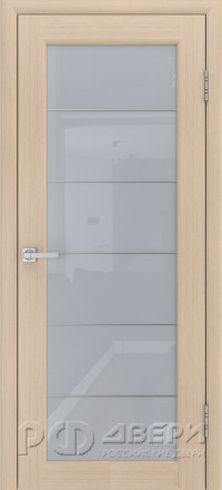 Межкомнатная дверь Модерн-3 ПО (Дуб белёный/Белый триплекс)