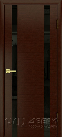 Межкомнатная дверь Гранд-2 ПО (Венге/Черный лакобель)