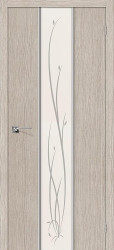 Межкомнатная дверь Глейс-2 Twig 3D ПО (Капучино/Twig)