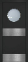 ДПО с иллюминатором (Тёмно серый/Отб. пластина)