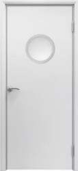 Межкомнатная дверь с иллюминатором Aquadoor ПО (Белый)