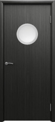 Межкомнатная дверь с иллюминатором Aquadoor ПО (Венге)
