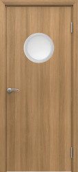 Межкомнатная дверь с иллюминатором Aquadoor ПО (Песочный дуб)