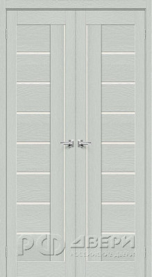 Межкомнатная распашная дверь Порта-29 ПО (Grey Wood/Magic)