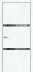 Межкомнатная дверь Порта-2.55 ПО (Snow Art/Mirox Grey)
