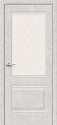 Межкомнатная дверь Прима-3 ПО (Look Art/White Сrystal)