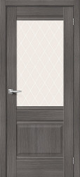 Межкомнатная дверь Прима-3 ПО (Grey Veralinga/White Сrystal)
