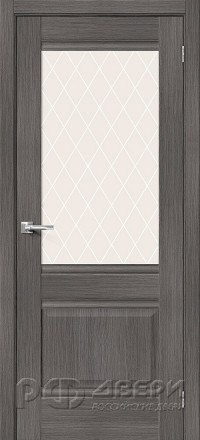 Межкомнатная дверь Прима-3 ПО (Grey Veralinga/White Сrystal)