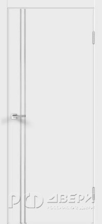 Межкомнатная дверь с молдингом Flat M2 ПГ (Белый)