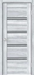 Межкомнатная дверь Xline 4 ПО (Клён айс/Лакобель чёрное)
