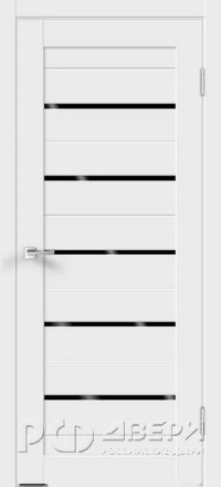 Межкомнатная дверь Xline 15 ПО (Белый/Лакобель чёрное)