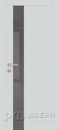 Межкомнатная дверь PX-10 AL кромка с 4-х ст. (Агат/Серый лакобель)