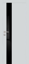 Межкомнатная дверь PX-10 AL кромка с 4-х ст. (Агат/Черный лакобель)