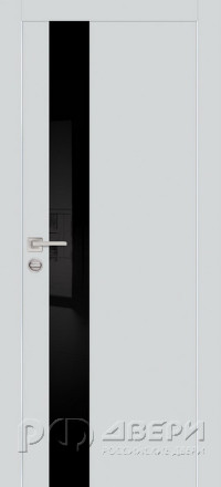 Межкомнатная дверь PX-10 AL кромка с 4-х ст. (Агат/Черный лакобель)