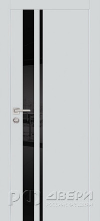 Межкомнатная дверь PX-16 AL кромка с 4-х ст. (Агат/Черный лакобель)