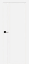 Межкомнатная дверь PX-20 ПГ молдинг черная кромка с 4-х ст. (Белый)