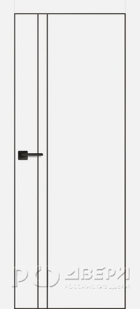 Межкомнатная дверь PX-20 ПГ молдинг черная кромка с 4-х ст. (Белый)