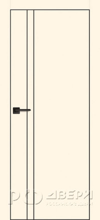 Межкомнатная дверь PX-20 ПГ молдинг черная кромка с 4-х ст. (Магнолия)