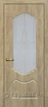 Межкомнатная дверь Сиена-2 ПО (Дуб песочный/Сатинат)