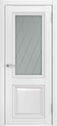 Межкомнатная дверь ЛУ-162 ПО (Белый эмалит)