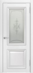Межкомнатная дверь ЛУ-172 ПО (Белый эмалит)