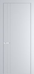Межкомнатная дверь 12PA ПГ с серебряной кромкой (Вайт/Алюминиевый молдинг)