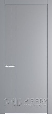Межкомнатная дверь 12PA ПГ с черной кромкой (Графит/Алюминиевый молдинг)