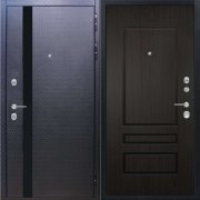 Входная металлическая дверь Люкс 3D 116 (Черная мозаика/Венге)