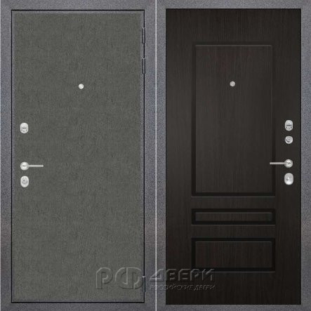 Входная металлическая дверь Лофт графит 116 (Штукатурка графит/Венге)
