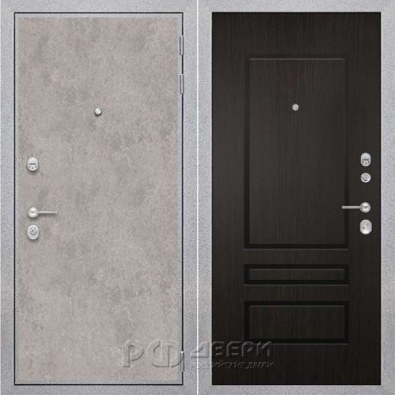 Входная металлическая дверь Лофт бетон 116 (Бетон светлый/Венге)