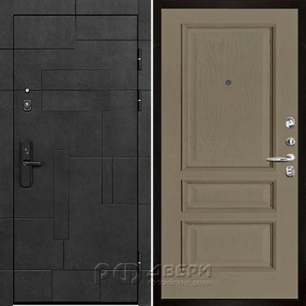 Входная металлическая дверь Флагман Доминион Вена (Бетон черный/Нефрит)