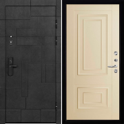 Входная металлическая дверь Флагман Доминион 62002 (Бетон черный/Керамик Серена)