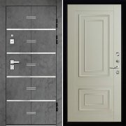 Входная металлическая дверь Флагман Монарх Z 62002 (Бетон графит/Светло-серый Серена)