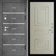 Входная металлическая дверь Флагман Монарх Z 62001 (Бетон графит/Светло-серый Серена)