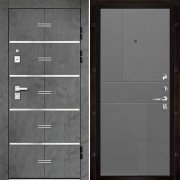 Входная металлическая дверь Флагман Монарх Z Fusion (Бетон графит/Grigio (Ral 7015))
