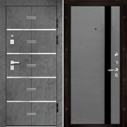 Входная металлическая дверь Флагман Монарх Z Uno (Бетон графит/Grigio (Ral 7015))