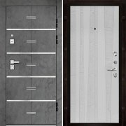 Входная металлическая дверь Флагман Монарх Z Trend (Бетон графит/Chiaro Patina Argento (Ral 9003))