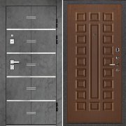 Входная металлическая дверь Флагман Монарх Z Стандарт (Бетон графит/Орех темный)