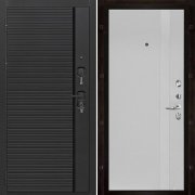Входная металлическая дверь Президент Стайл Uno (Чёрная Мягкая Шагрень/Chiaro (Ral 9003))
