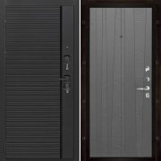 Входная металлическая дверь Президент Стайл Trend (Чёрная Мягкая Шагрень/Grigio (Ral 7015))