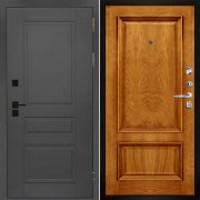 Входная металлическая дверь Сенатор ПЛЮС SOLID Корсика (Cерый нубук soft/Дуб Patina Antico)