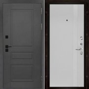Входная металлическая дверь Сенатор ПЛЮС SOLID Uno (Cерый нубук soft/Chiaro (Ral 9003))