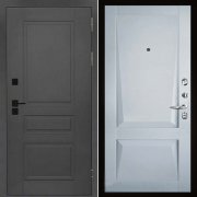 Входная металлическая дверь Сенатор ПЛЮС SOLID Perfecto (Cерый нубук soft/Светло-серый бархат)