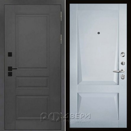 Входная металлическая дверь Сенатор ПЛЮС SOLID Perfecto (Cерый нубук soft/Светло-серый бархат)