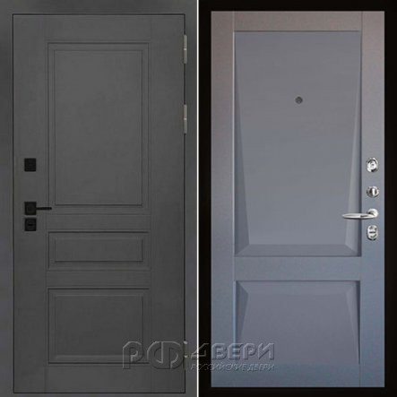 Входная металлическая дверь Сенатор ПЛЮС SOLID Perfecto (Cерый нубук soft/Серый бархат)