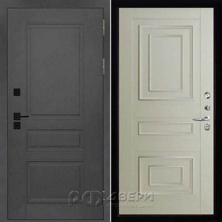 Входная металлическая дверь Сенатор ПЛЮС SOLID 62001 (Cерый нубук soft/Светло-серый Серена)