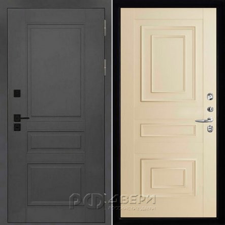 Входная металлическая дверь Сенатор ПЛЮС SOLID 62001 (Cерый нубук soft/Керамик Серена)