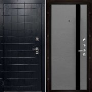 Входная металлическая дверь Сенатор ПЛЮС ALBERO BLACK Uno (Альберо Блэк/Grigio (Ral 7015))