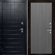Входная металлическая дверь Сенатор ПЛЮС ALBERO BLACK Trend (Альберо Блэк/Grigio (Ral 7015))