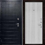Входная металлическая дверь Сенатор ПЛЮС ALBERO BLACK Trend (Альберо Блэк/Chiaro Patina Argento (Ral 9003))